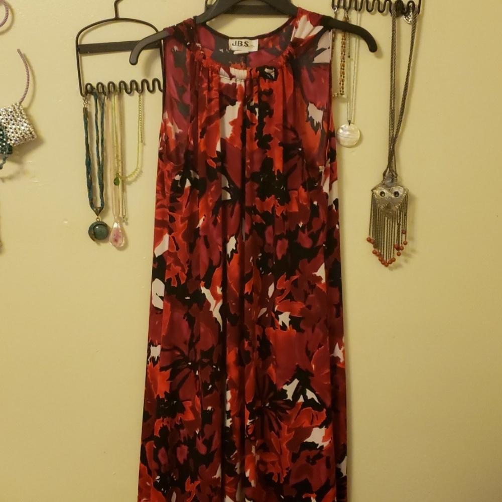Red flower dress